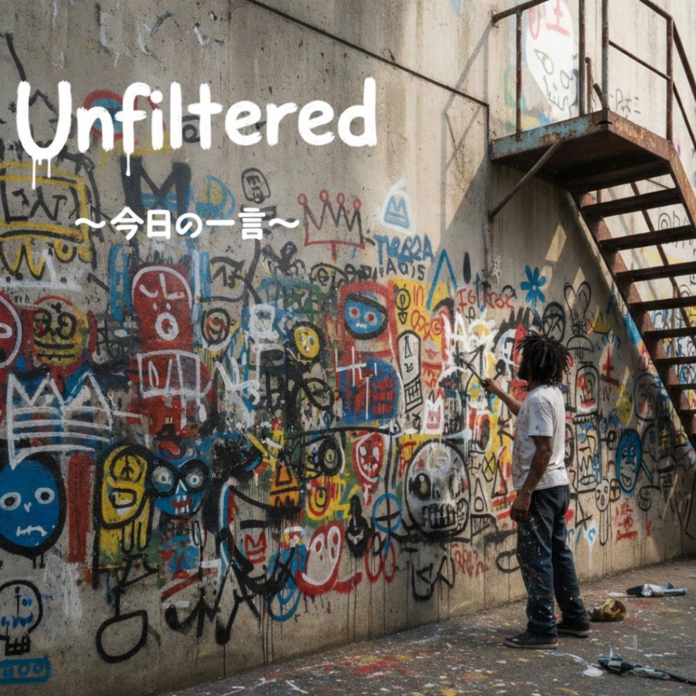 「Unfiltered」
〜今日の一言〜