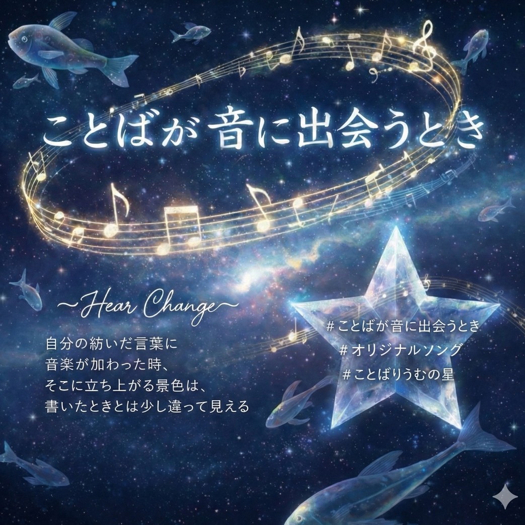 ことばが音に出会うとき
〜Hear Change〜
