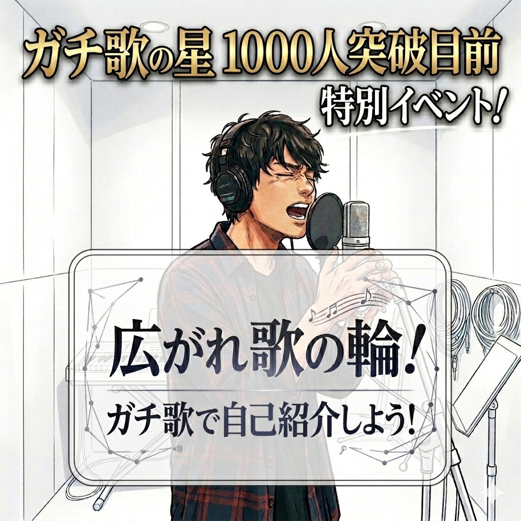 ガチ歌の星 1000人突破目前！ みんなで自己紹介しよう！