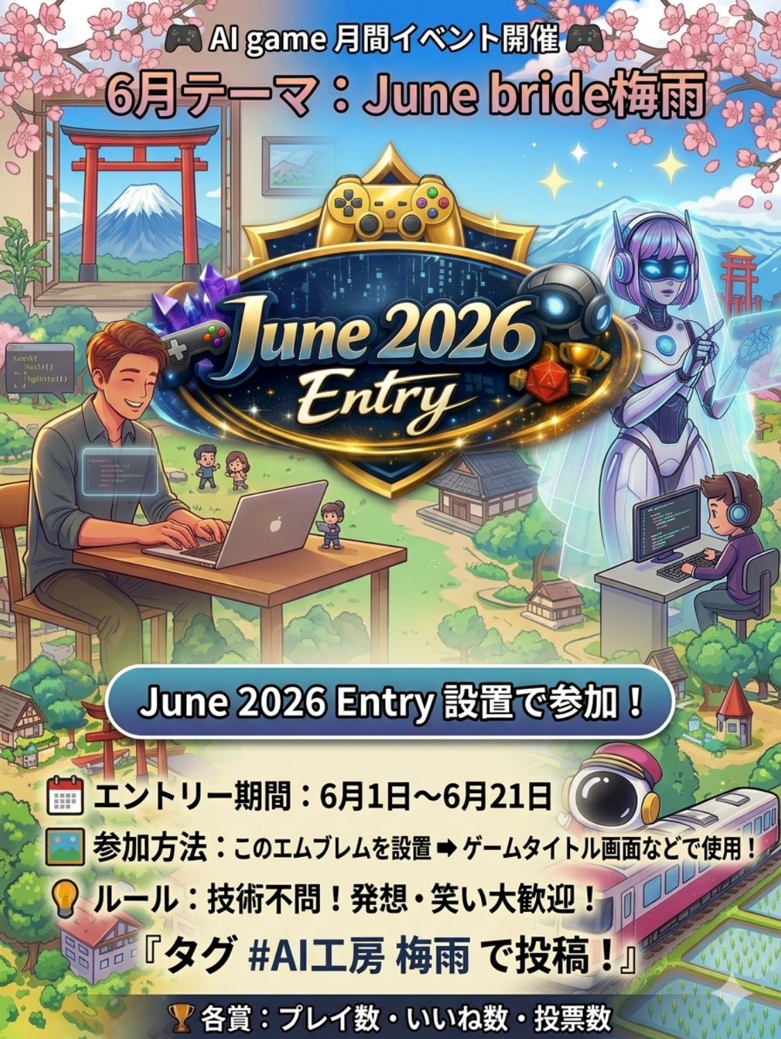 「June bride 梅雨」🎮 AIゲーム 月間イベント開