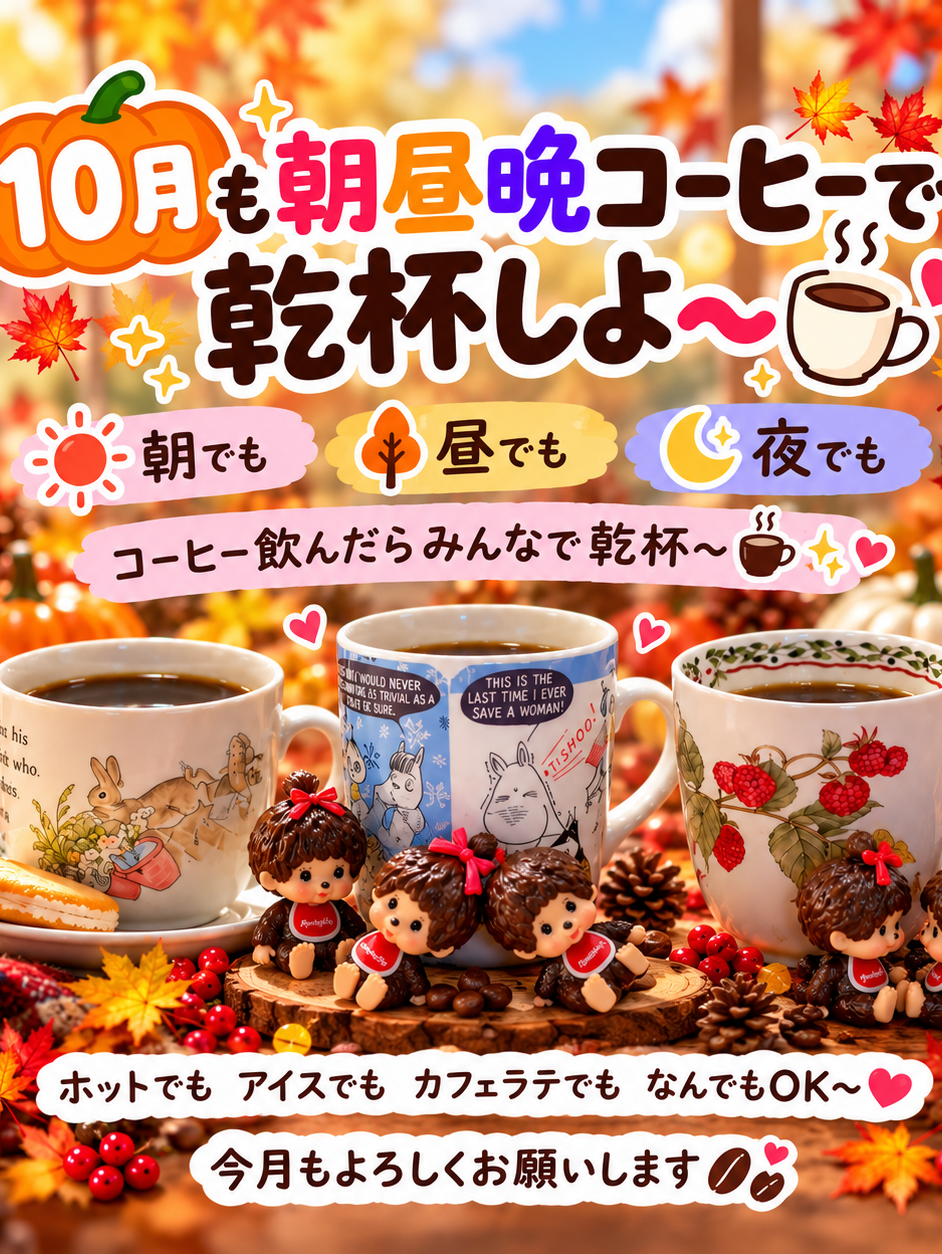 🍁10月もコーヒーを楽しもう☕️