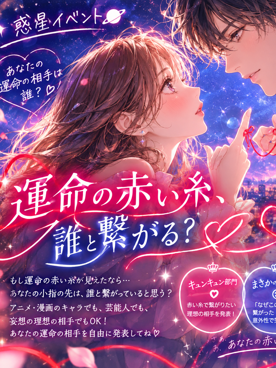 💘 運命の赤い糸、誰と繋がる？