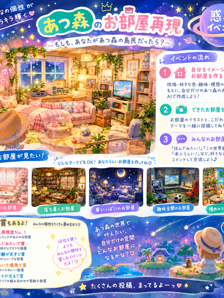 🏡あなたをイメージしたあつ森の部屋選手権✨