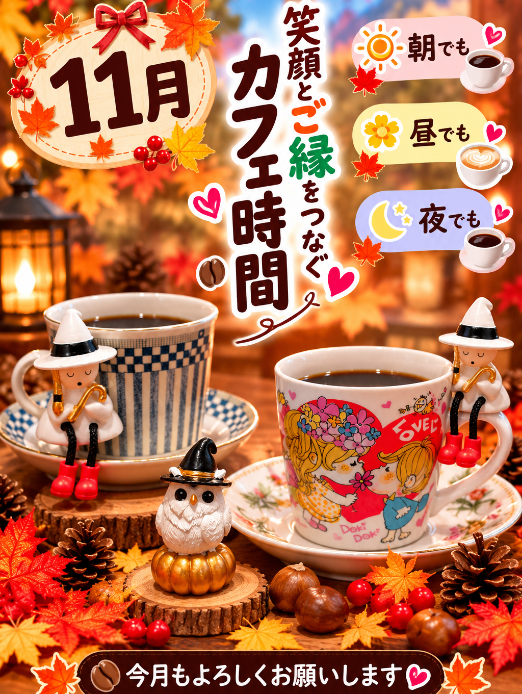 ☕️11月も笑顔とご縁をつなぐカフェ時間🍁