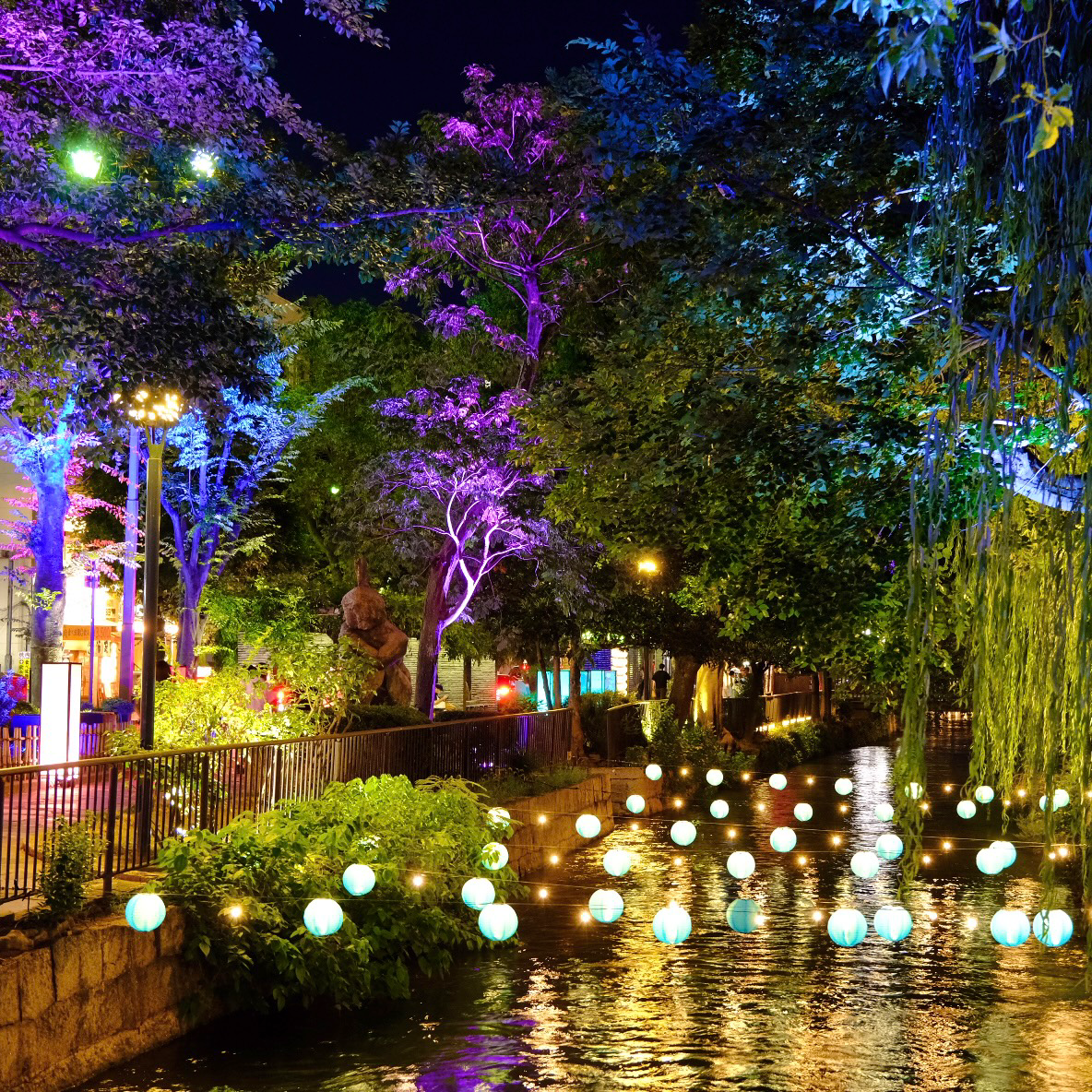 ライトアップの星