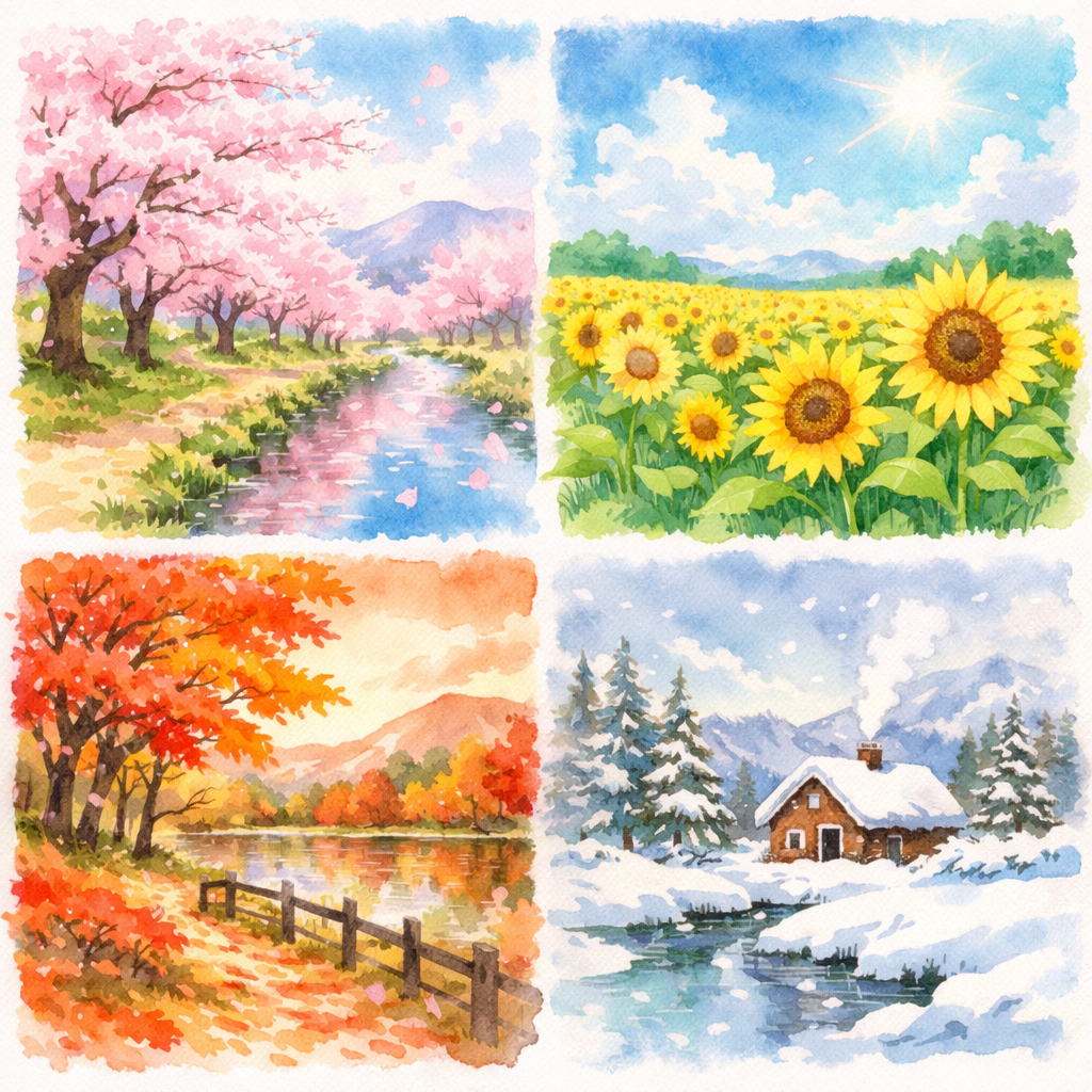 春夏秋冬の星の星