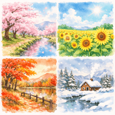 春夏秋冬の星の星